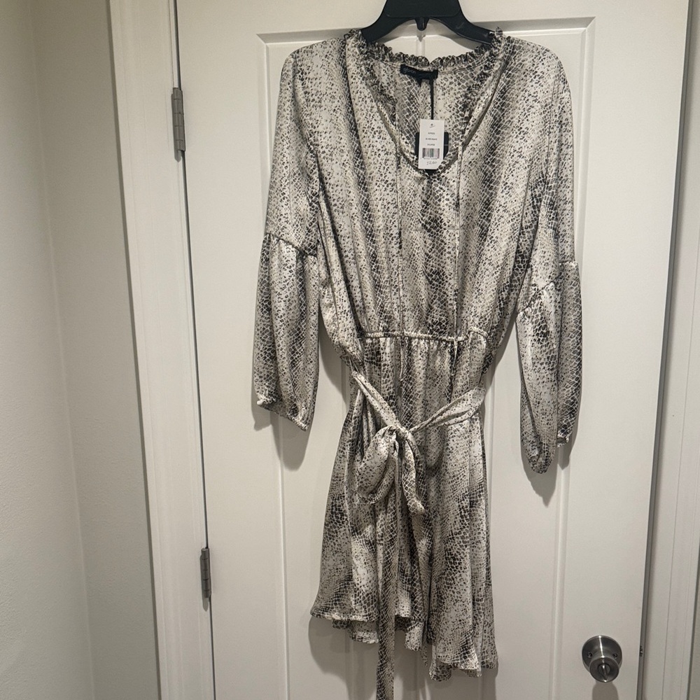 Snake print Long Sleeve Dress